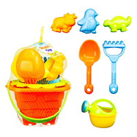 Kids Beach Bucket Play Set 8 Piece Orange