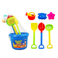 Kids Beach Bucket Play Set 7 Piece Blue