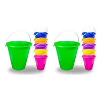 Kids Beach Bucket 23 x 22 x 12cm - Random Colour Supplied Pack of 2