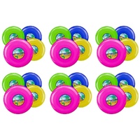 Frisbee 23cm Flying Disc Assorted Colours - Random Colour Supplied Pack of 6