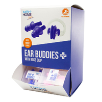 Safe Home Care Ear Buddies Plug Silicone With Nose Clip (Random Colour Supplied)