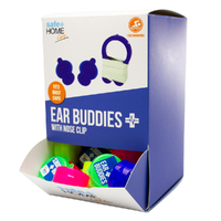Safe Home Care Ear Buddies Plug Silicone Nose Clip & Strap (Random Colour Supplied)