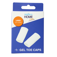 Safe Home Care Large Gel Toe Cap Silicone Tube Pack of 2 - 3.5 x 3.5cm