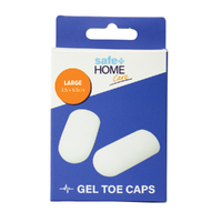 Safe Home Care Large Gel Toe Cap Silicone Sleeve Pack of 2 - 3.5 x 6.5cm