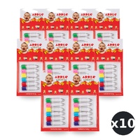 Baby & Me Safety Nappy Pins 6 Pack Stainless Steel Assorted - Random Colour Supplied Bundle of 10