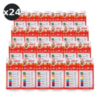 Baby & Me Safety Nappy Pins 6 Pack Stainless Steel Assorted - Random Colour Supplied Bundle of 24