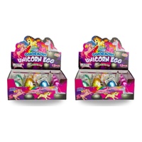 Ginormous Unicorn Egg Growing Pet Hatching Egg Counter Display of 12 Bundle of 2