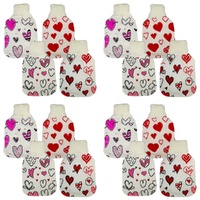 Health & Beauty Knitted Hot Water Bottle Cover Heart Prints - Random Design Supplied Pack of 4