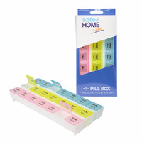 Safe Home Care 7 Day Pill Box Organiser Morn, Noon, Night 19 x 9.5 x 3cm