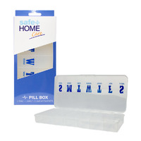 Safe Home Care Pill Box Organiser 7 Day Large Compartments 21 x 9.5 x 3cm