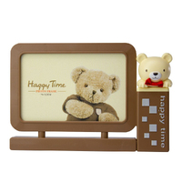 Kids Happy Time Teddy Bear Photo Frame - Brown-Beige 17 x 10.2cm