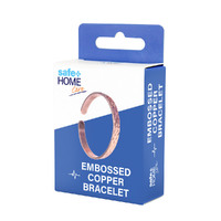 Safe Home Care Embossed Pure Copper Bangle Bracelet