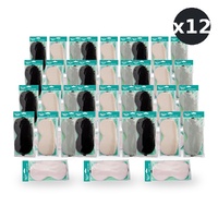 Travel Now Satin Eye Mask Sleep Eyeshade - Random Colour Supplied Pack of 12