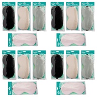 Travel Now Satin Eye Mask Sleep Eyeshade - Random Colour Supplied Pack of 4