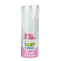 Baby & Me Baby Brush and Comb Set Super Soft Bristles - Pink