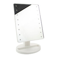 Rectangle LED Mirror With Make Up Tray 27 x 17 x 11.5cm (Battery Not Included)