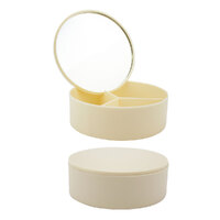 Round Jewellery Box With Mirror