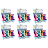 Animal Pop Tubes Giraffe Fidget Toy Assorted Colours Counter Display of 24 Bundle of 6