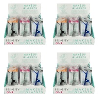 Beauty & Me Magnifying Makeup Glasses Counter Display of 12 (4 x +2.50, 4 x +3.00, 4 x +3.50) Bundle of 4