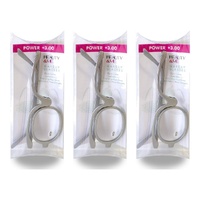 Beauty & Me Magnifying Makeup Glasses +3.00 Strength - Random Colour Supplied Pack of 3