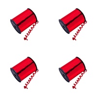 Curling Ribbon Red Metallic 5mm x 500 Yards Pack of 4