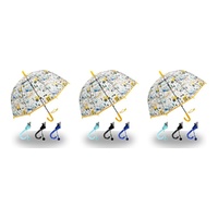Kids Clear Dome Umbrella Construction Vehicles Print - Random Colour Supplied Pack of 3