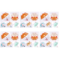 Kids Dome Umbrella Animal Face with 3D Ears Assorted - Random Design and Colour Supplied Pack of 6