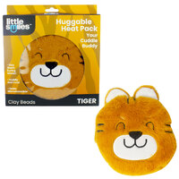 Little Smiles Tiger Huggable Heat Pack - Clay Beads 400g - Microwaveable