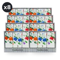 Ladies Cotton Handkerchiefs 3 Pack Assorted Prints - Random Design Supplied Bundle of 8