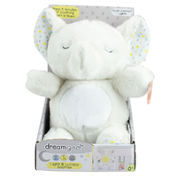 Baby Night Light & Lullaby Elephant Soft White Plush Sleep Soother