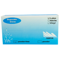 Disposable Latex Gloves Powder Free 100 Pack Small Size