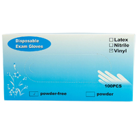 Disposable Vinyl Gloves Powder Free 100 Pack Medium Size