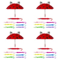 Kids Umbrella with Pop-Up Eyes Assorted Designs - Random Design and Colour Supplied Pack of 4
