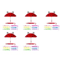 Kids Umbrella with Pop-Up Eyes Assorted Designs - Random Design and Colour Supplied Pack of 5