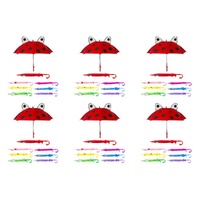 Kids Umbrella with Pop-Up Eyes Assorted Designs - Random Design and Colour Supplied Pack of 6