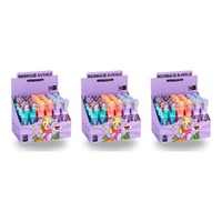 Mermaid Bubble Wand Bottles Counter Display of 24 Bundle of 3