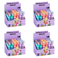 Mermaid Bubble Wand Bottles Counter Display of 24 Bundle of 4