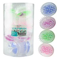 Health & Beauty Shampoo Scalp Brush 12 Pack Assorted Colours Soft Silicone
