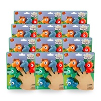 Kids Finger Puppet Set Of Five Dinosaur Design Pack of 12