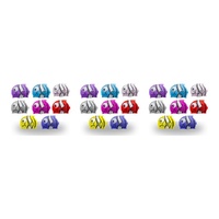 Kids Swimming Cap Clownfish Assorted Colours - Random Colour Supplied Pack of 3