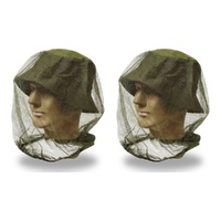 Mosquito Head Net 38 x 48cm Assorted Colours - Random Colour Supplied Pack of 2