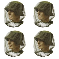 Mosquito Head Net 38 x 48cm Assorted Colours - Random Colour Supplied Pack of 4