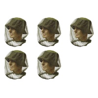 Mosquito Head Net 38 x 48cm Assorted Colours - Random Colour Supplied Pack of 5