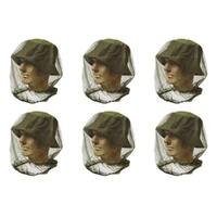 Mosquito Head Net 38 x 48cm Assorted Colours - Random Colour Supplied Pack of 6
