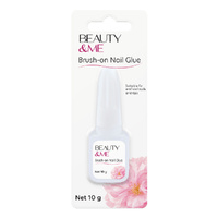 Beauty & Me Brush On Nail Glue Easy Application Strong Salon Hold