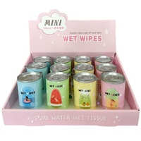 Wet Wipes Mini Keychain Canisters 30 Pack Counter Display of 12