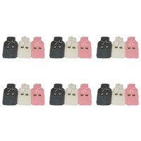 Health & Beauty Soft Plush Hot Water Bottle Cover Sleepy Eyes with Velcro - Random Colour Supplied Pack of 6