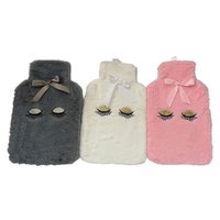 Health & Beauty Soft Plush Hot Water Bottle Cover Sleepy Eyes with Velcro - Random Colour Supplied