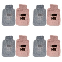 Health & Beauty Soft Plush Hot Water Bottle Cover Hug Me with Velcro - Random Colour Supplied Pack of 4