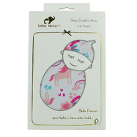 Bebe Favour Baby Swaddle Wrap Pink 0Ð3 Months 100% Cotton Gift Ready